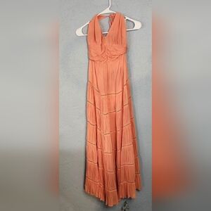 Tamara Catz Elegant Orange Maxi Dress